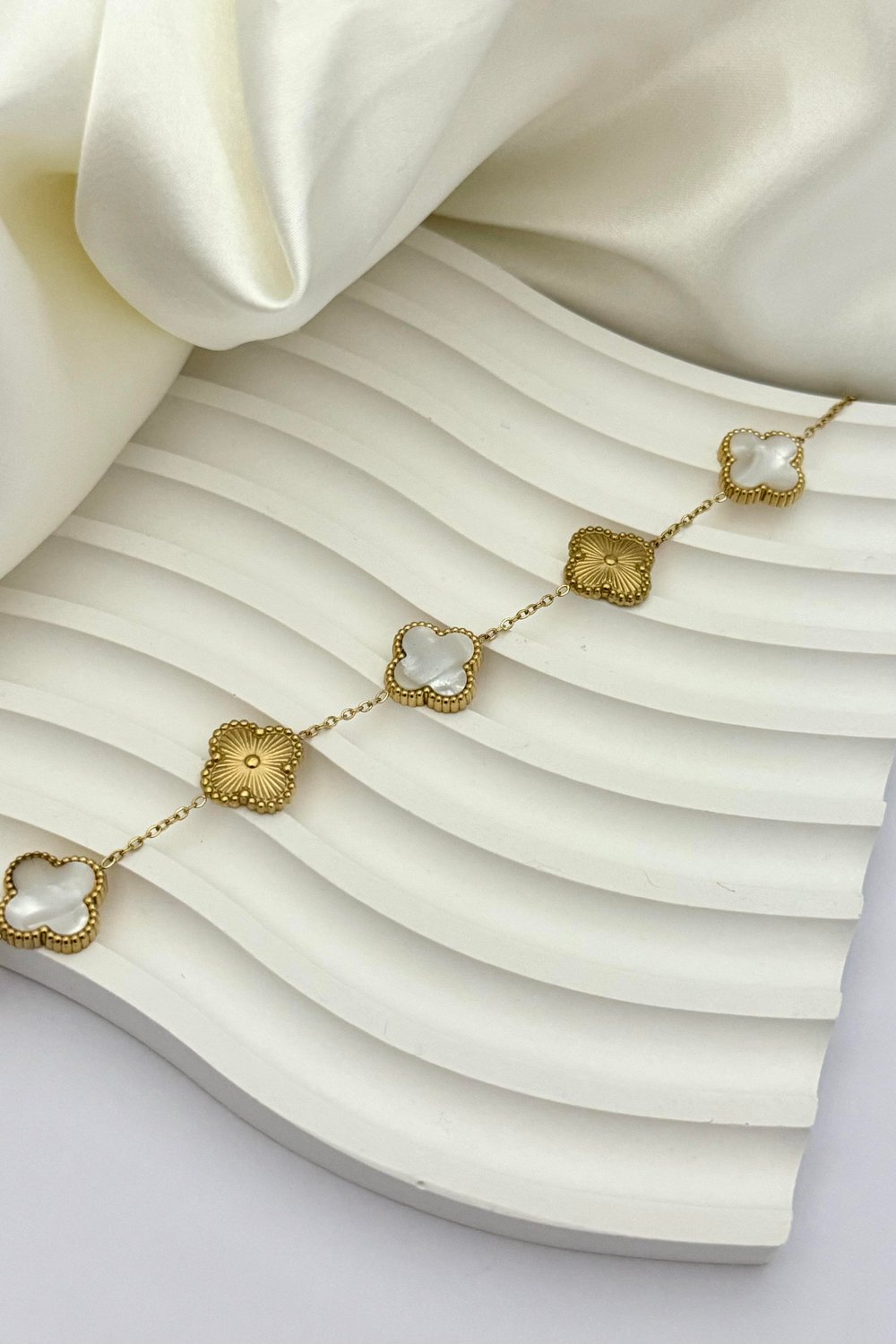 Cleef White&Gold Bileklik