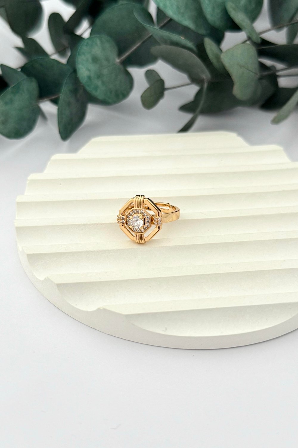 Hexagon Yüzük Gold