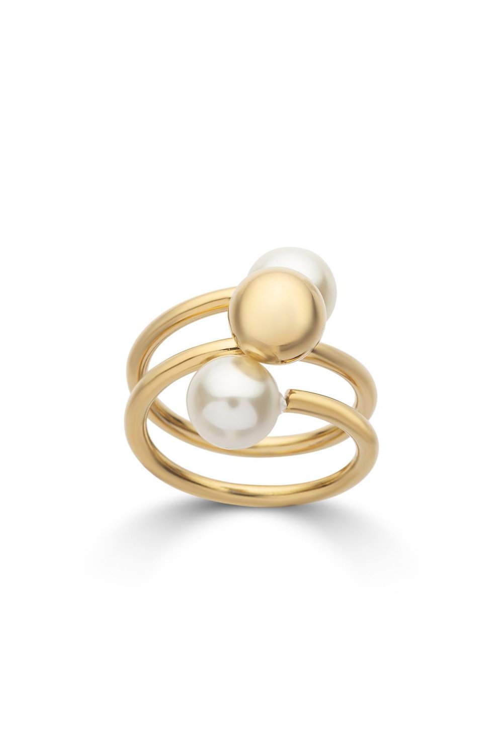 Pearl Gold Çelik Yüzük