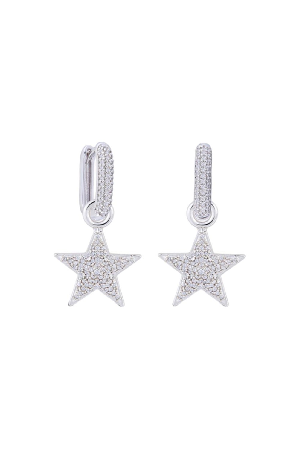 Yıldız Taşlı Silver Taşlı Küpe