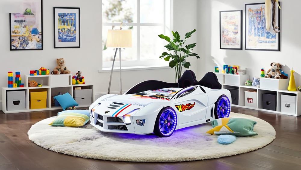 LUXURY FULL ARABA YATAK KARYOLA BEYAZ