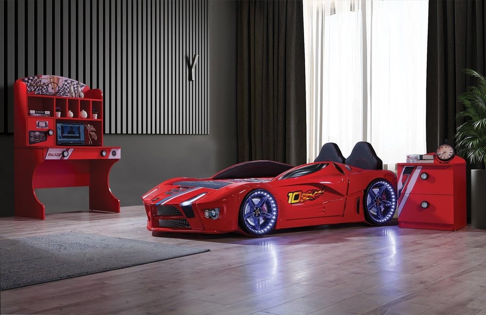 LUXURY FULL ARABA YATAK KARYOLA KIRMIZI