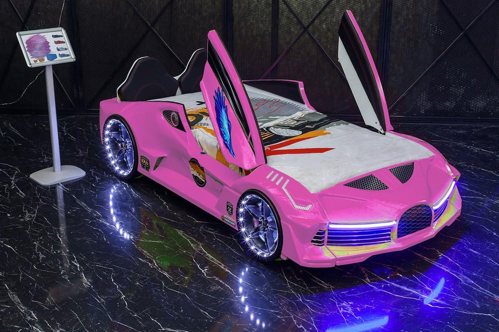 MOON AERO FULL ARABA YATAK KARYOLA PEMBE