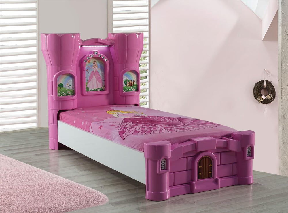 PRENSES KALESİ KARYOLA PEMBE