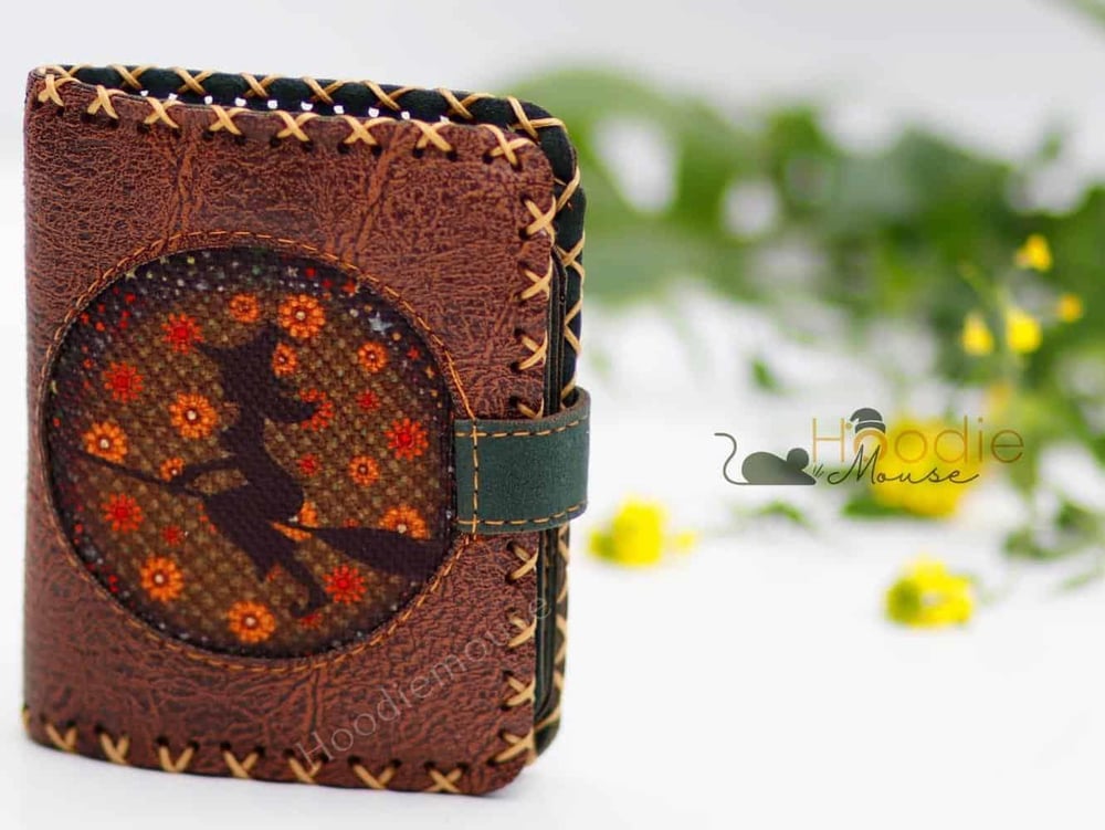 Cadı Figürlü Küçük Cüzdan Etnik Bohem Retro Style - Kahverengi