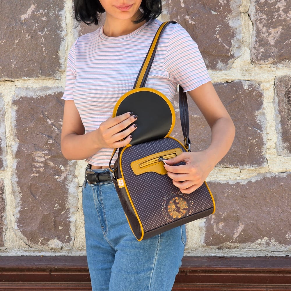 Cadı Figürlü Küçük Postacı Omuz Çantası Etnik Bohem Style - Kahverengi