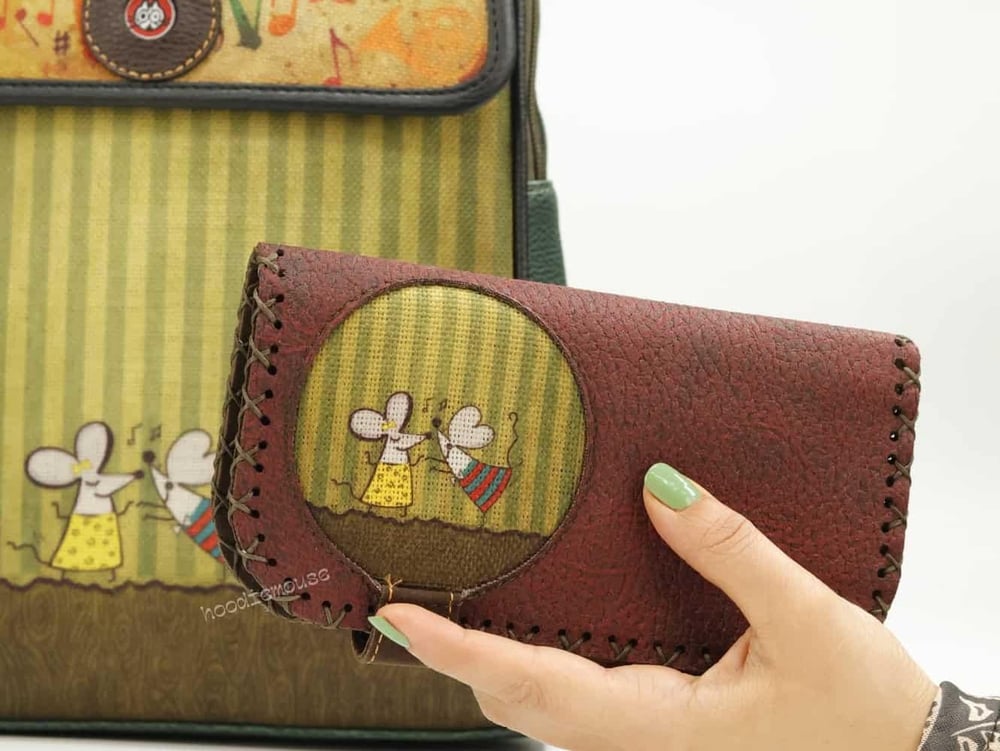 Dans Eden Fare Figürlü Kapaklı Sırt Çantası Yesil, Cüzdan Bordo Etnik Bohem Style Cüzdan Kombin