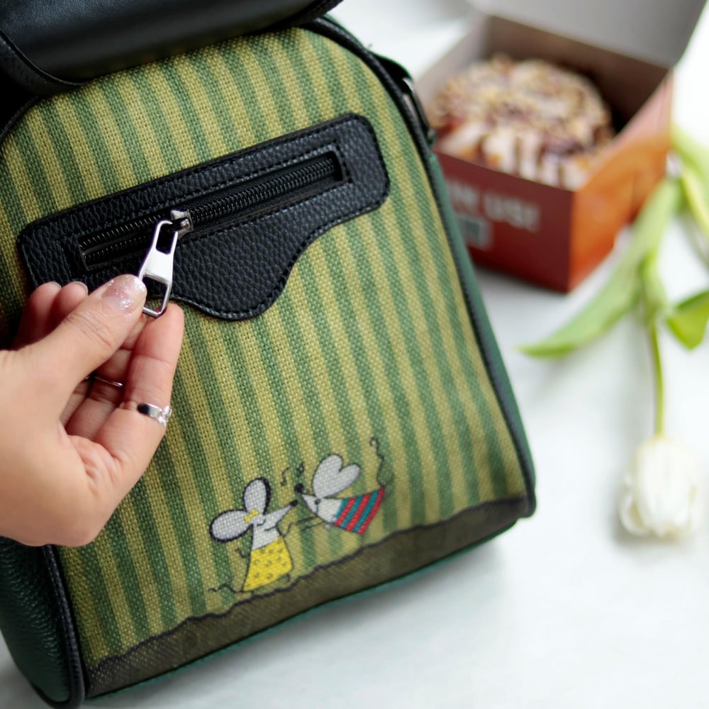 Dans Eden Fare Figürlü Küçük Postacı Omuz Çantası Etnik Bohem Style - Yesil