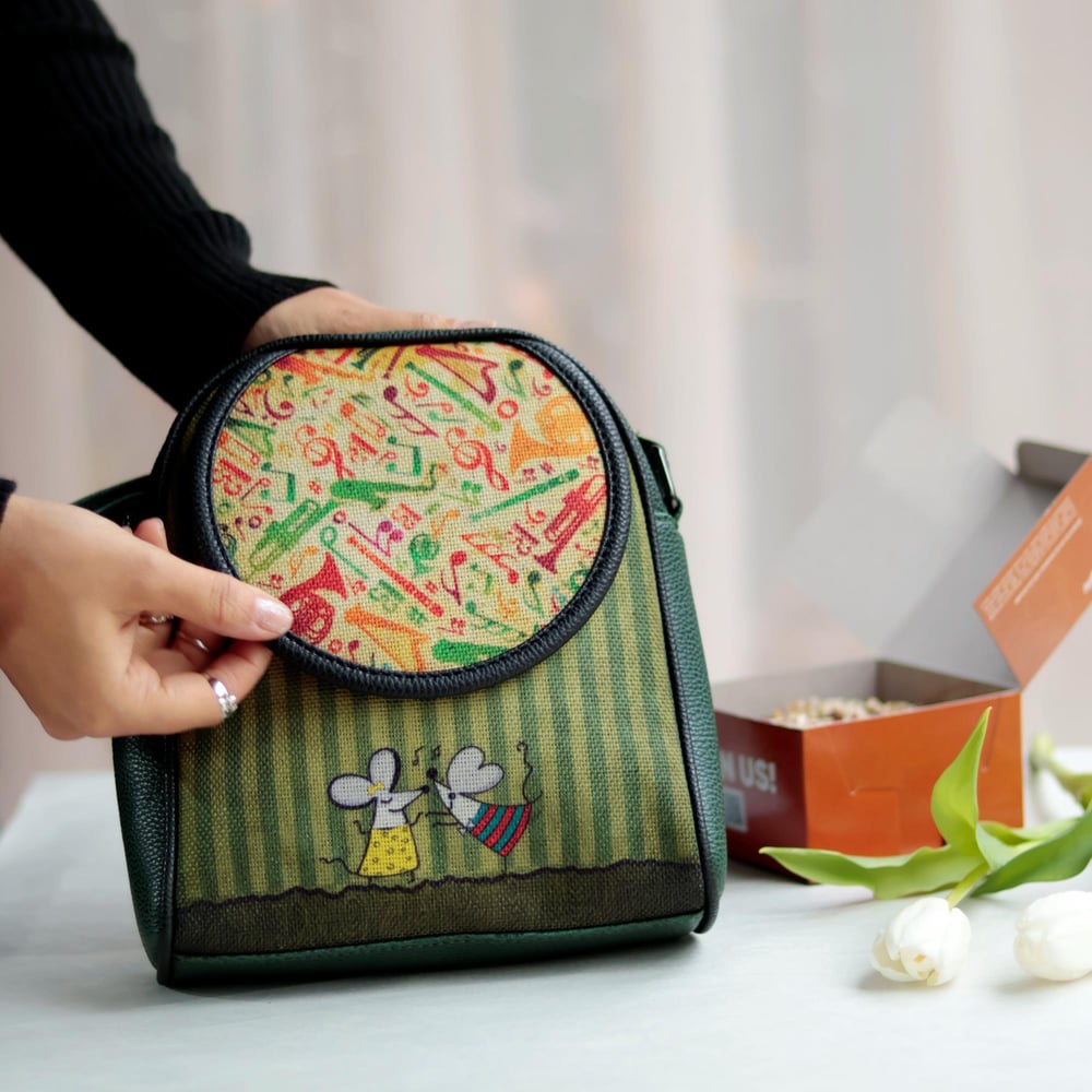 Dans Eden Fare Figürlü Küçük Postacı Omuz Çantası Etnik Bohem Style - Yesil