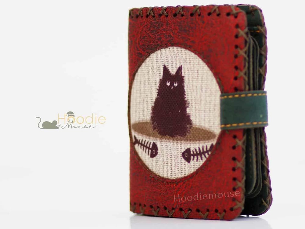 Karamık Figürlü Küçük Cüzdan Etnik Bohem Retro Style - Bordo