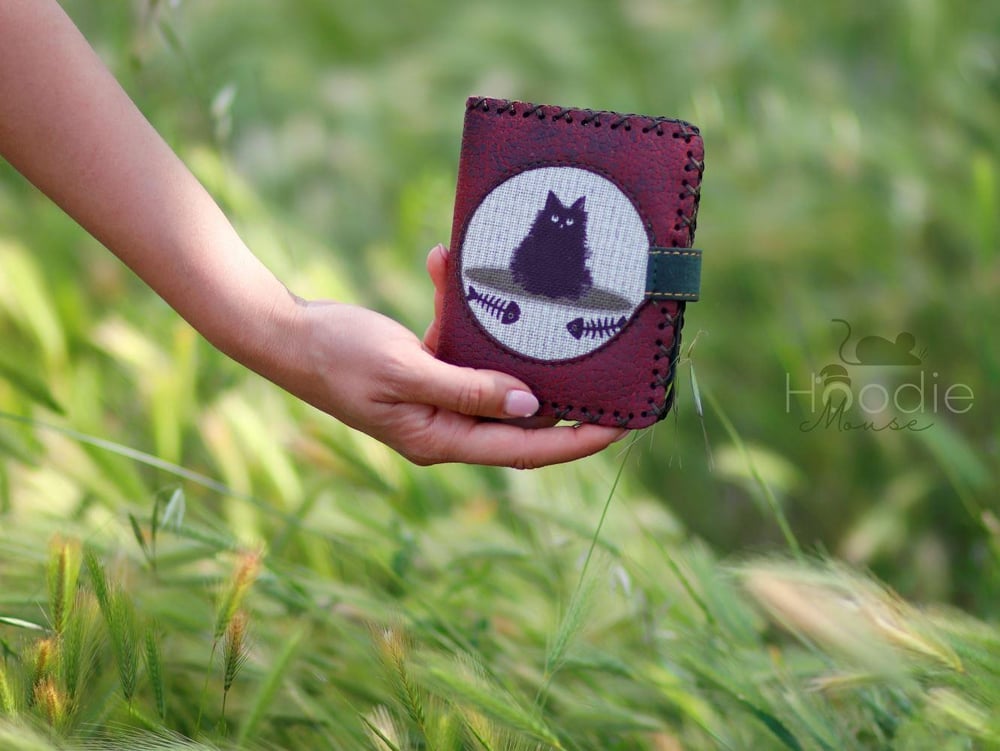 Karamık Figürlü Küçük Cüzdan Etnik Bohem Retro Style - Bordo