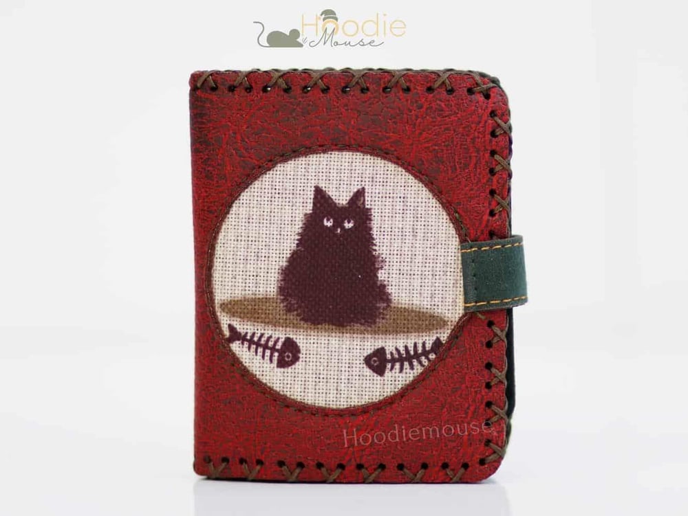 Karamık Figürlü Küçük Cüzdan Etnik Bohem Retro Style - Bordo