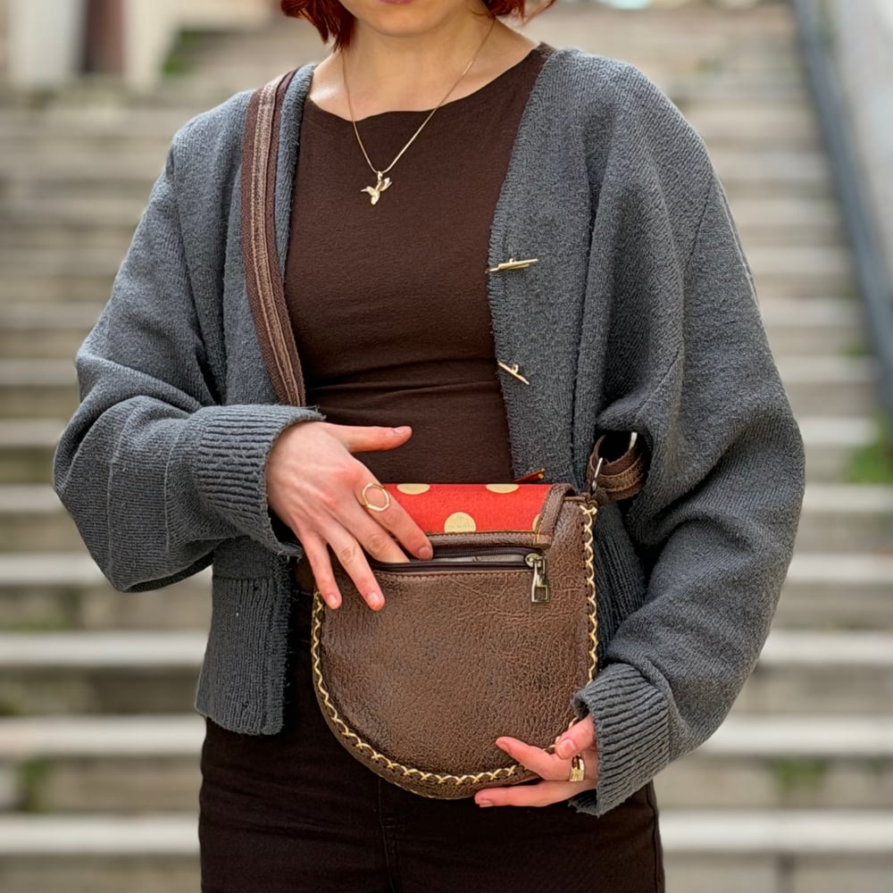 Klasik Frida Çapraz Örgülü Kol Çantası Etnik Bohem Style - KAHVE