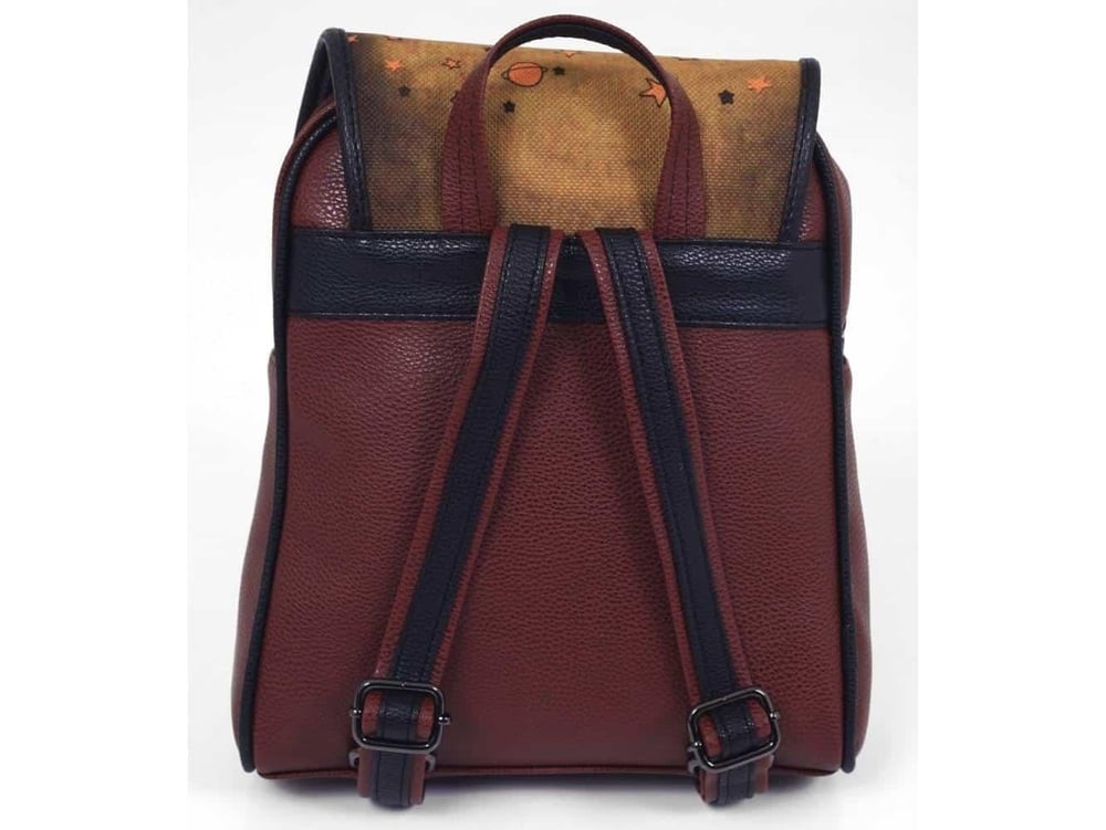 Küçük Prens ve Kuzu Figürlü Kapaklı Sırt Çantası Etnik Bohem Style - BORDO
