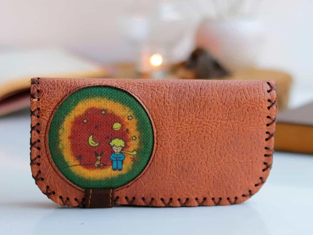 Küçük Prens Figürlü Büyük Cüzdan Etnik Bohem Retro Vintage Style - TABA