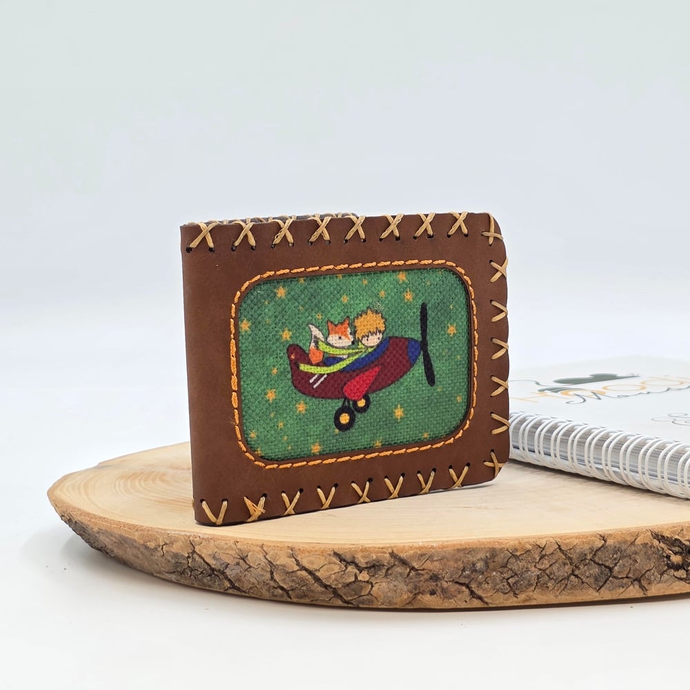 Küçük Prens Figürlü Küçük Cüzdan Etnik Bohem Retro Style -Taba