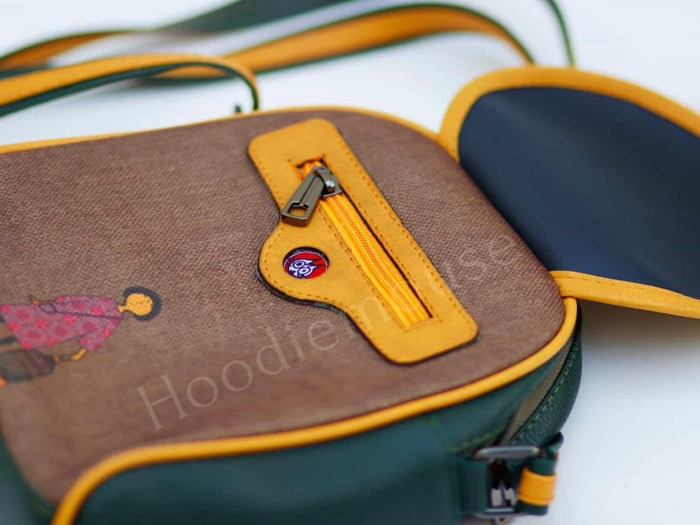 Kuş Figürlü Küçük Postacı Omuz Çantası Etnik Bohem Style - Yesil