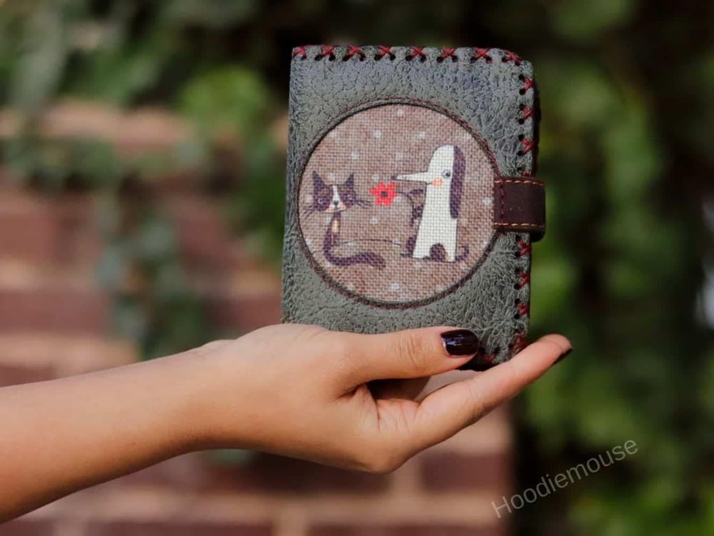 Tilki Figürlü Küçük Cüzdan Etnik Bohem Retro Style - Yesil
