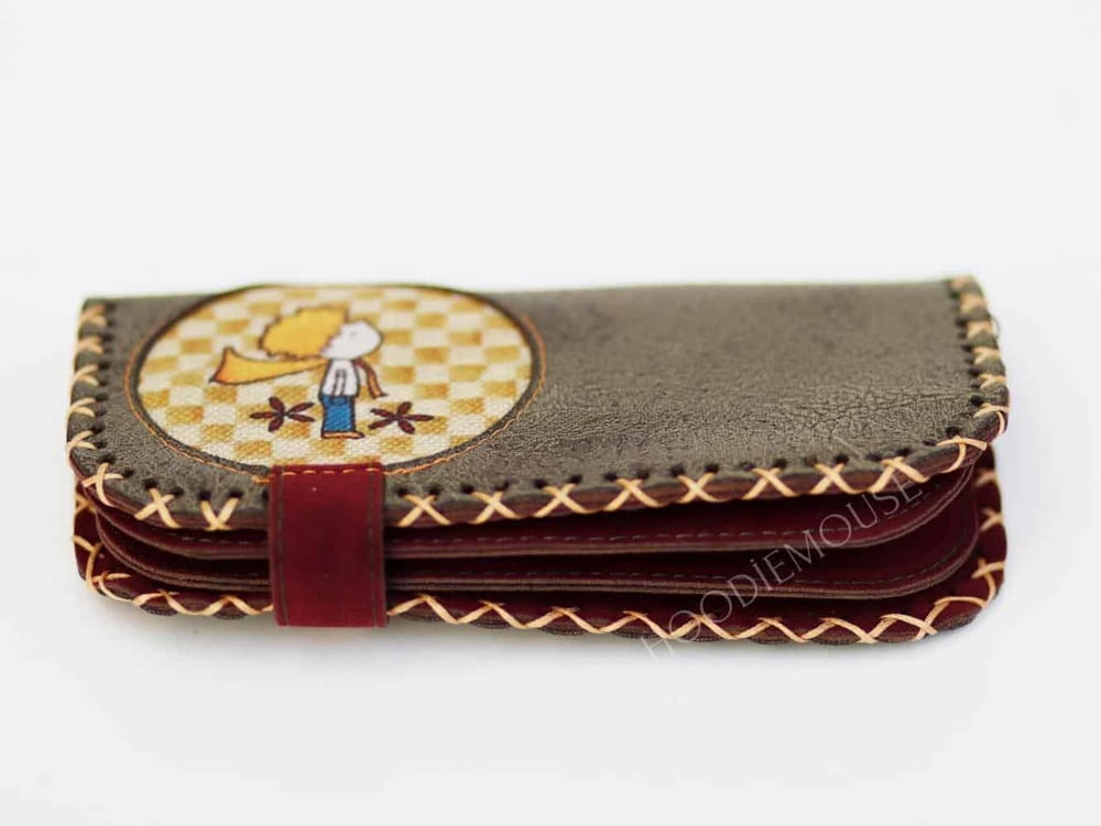 Y.Küçük Prens Figürlü Büyük Cüzdan Etnik Bohem Retro Vintage Style - YESİL
