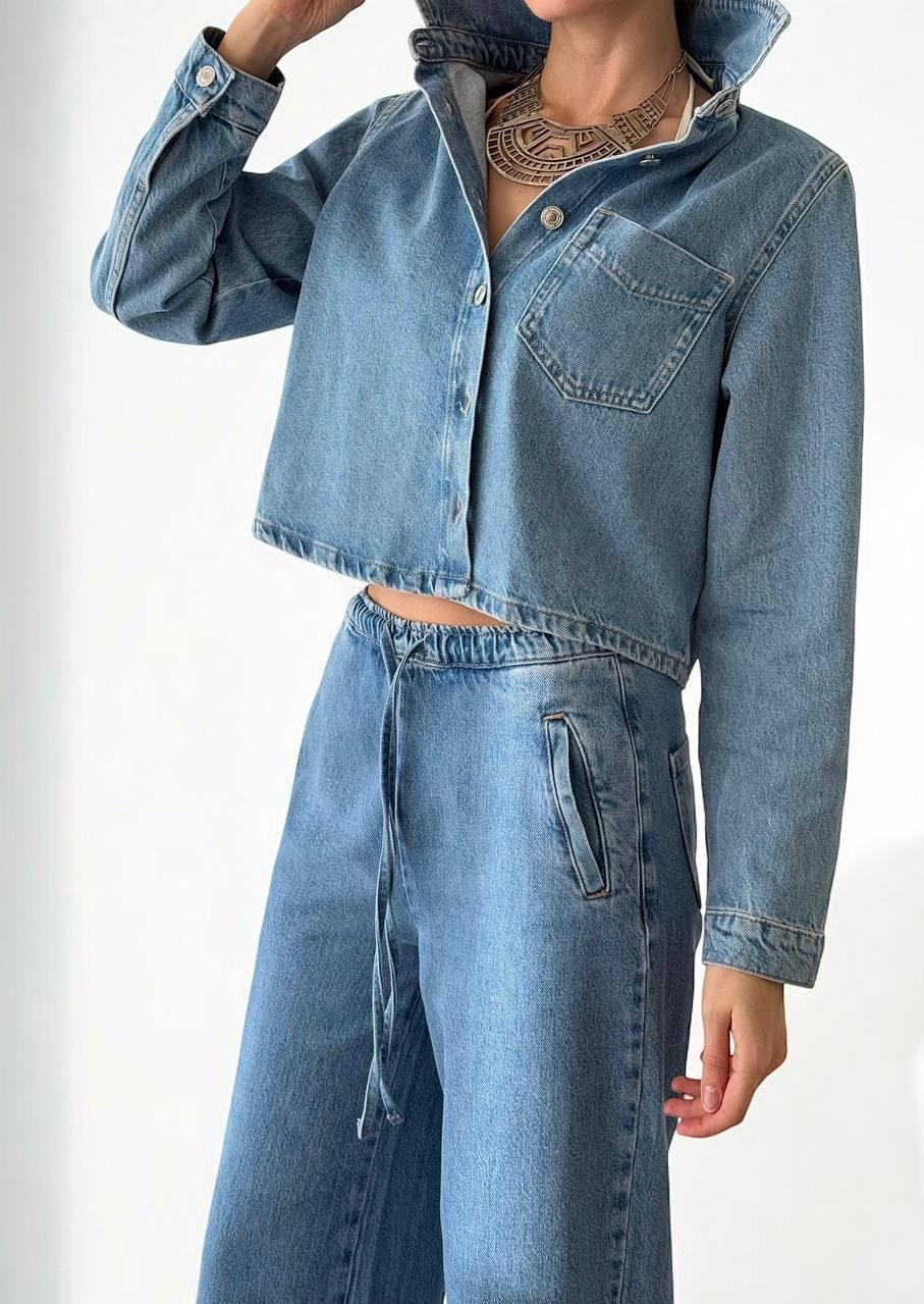 LACARINOKadın Light Blue Denim Gömlek 