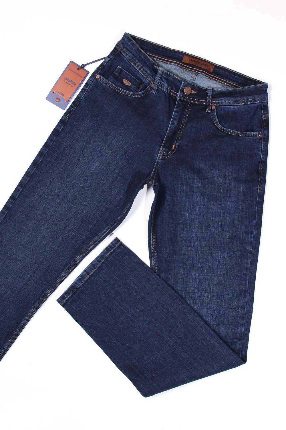 LACARINOYüksek Bel Boru Paça Dark Blue Erkek Jean Pantolon