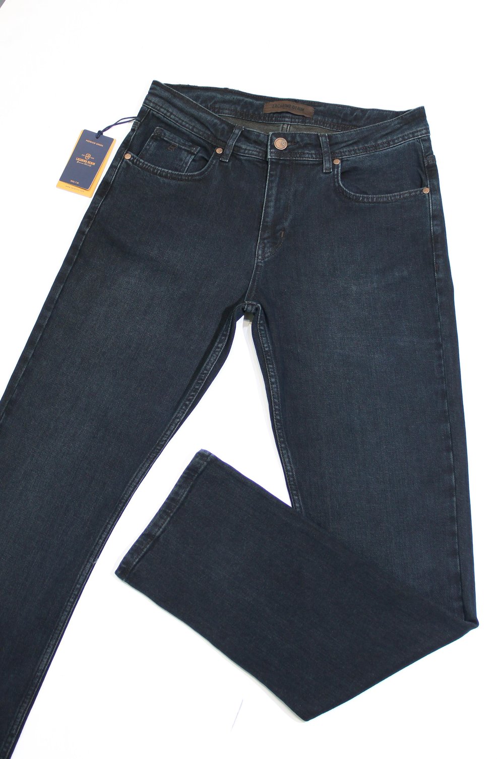 LACARINOYüksek Bel Klasik Kesim Boru Paça  Od Brown Jean Pantolon