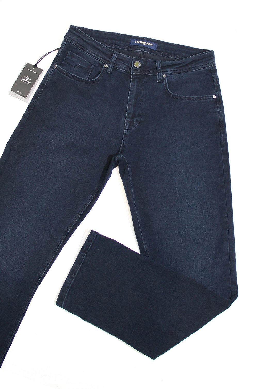 LACARINOYüksek Bel Boru Paça Blue Black Erkek Jean Pantolon