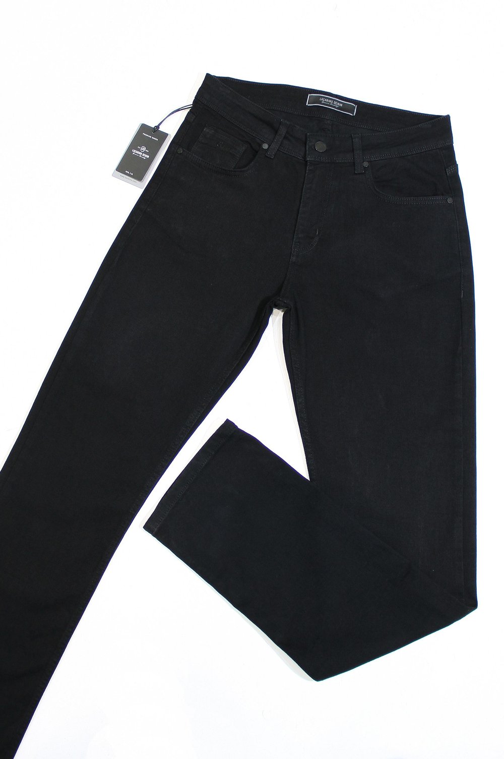 LACARINOYüksek Bel Boru Paça Black Black Erkek Jean Pantolon