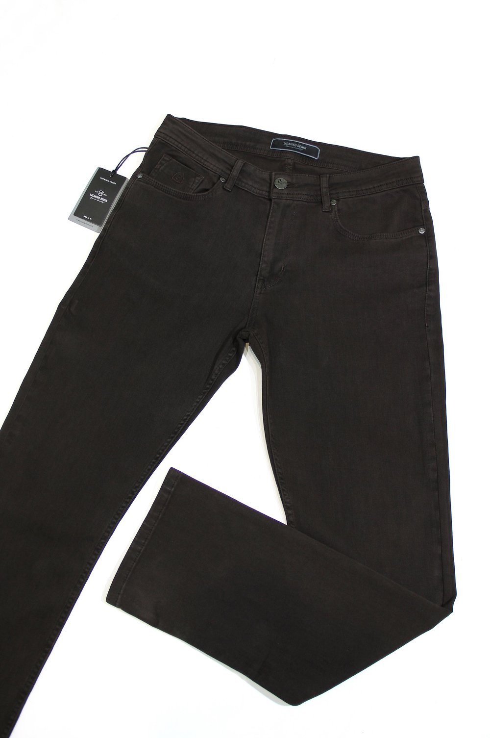 LACARINOYüksek Bel Boru Paça Kahve Erkek Jean Pantolon