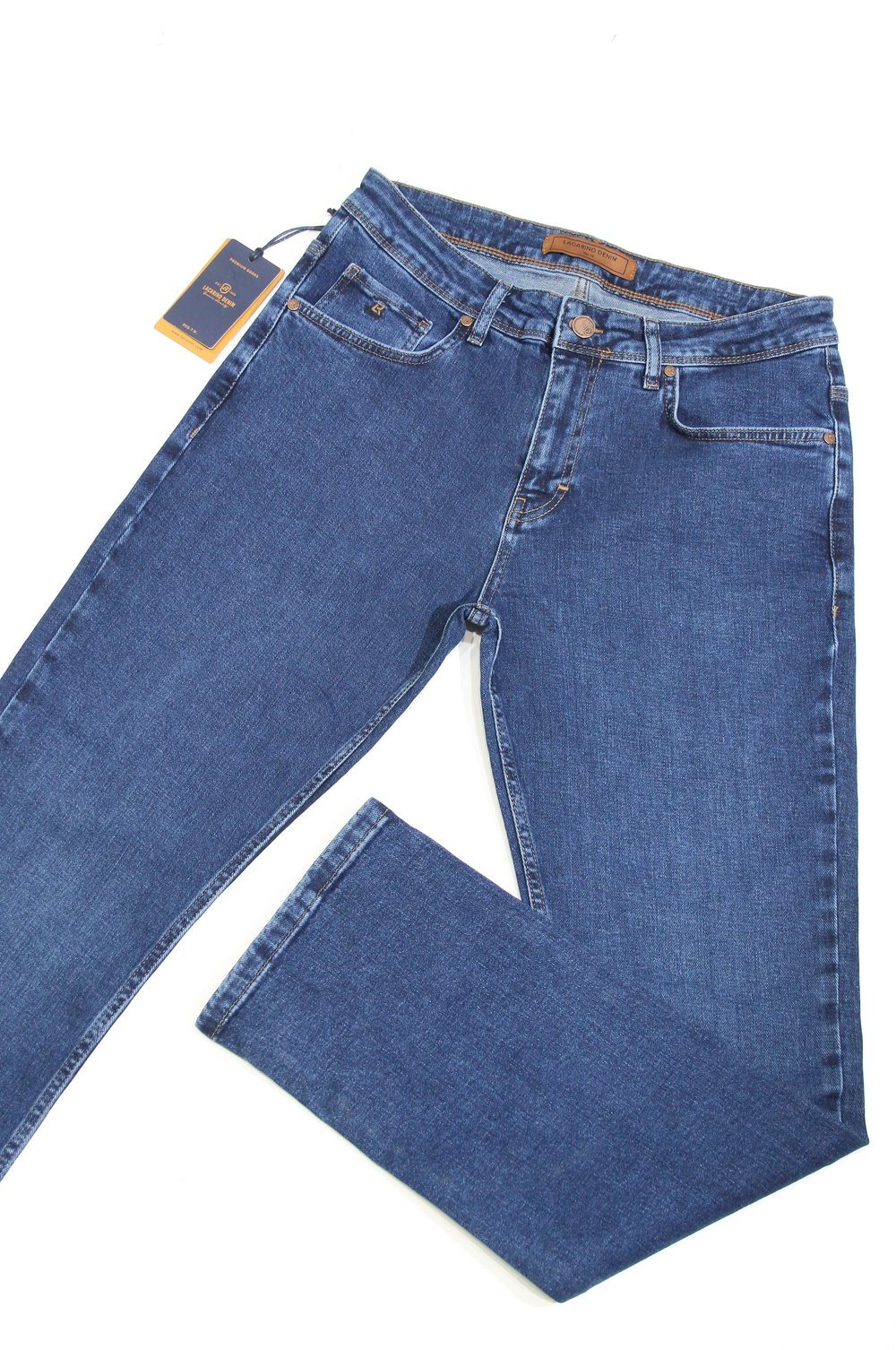 LACARINOYüksek Bel Boru Paça Ocean Blue Erkek Jean Pantolon