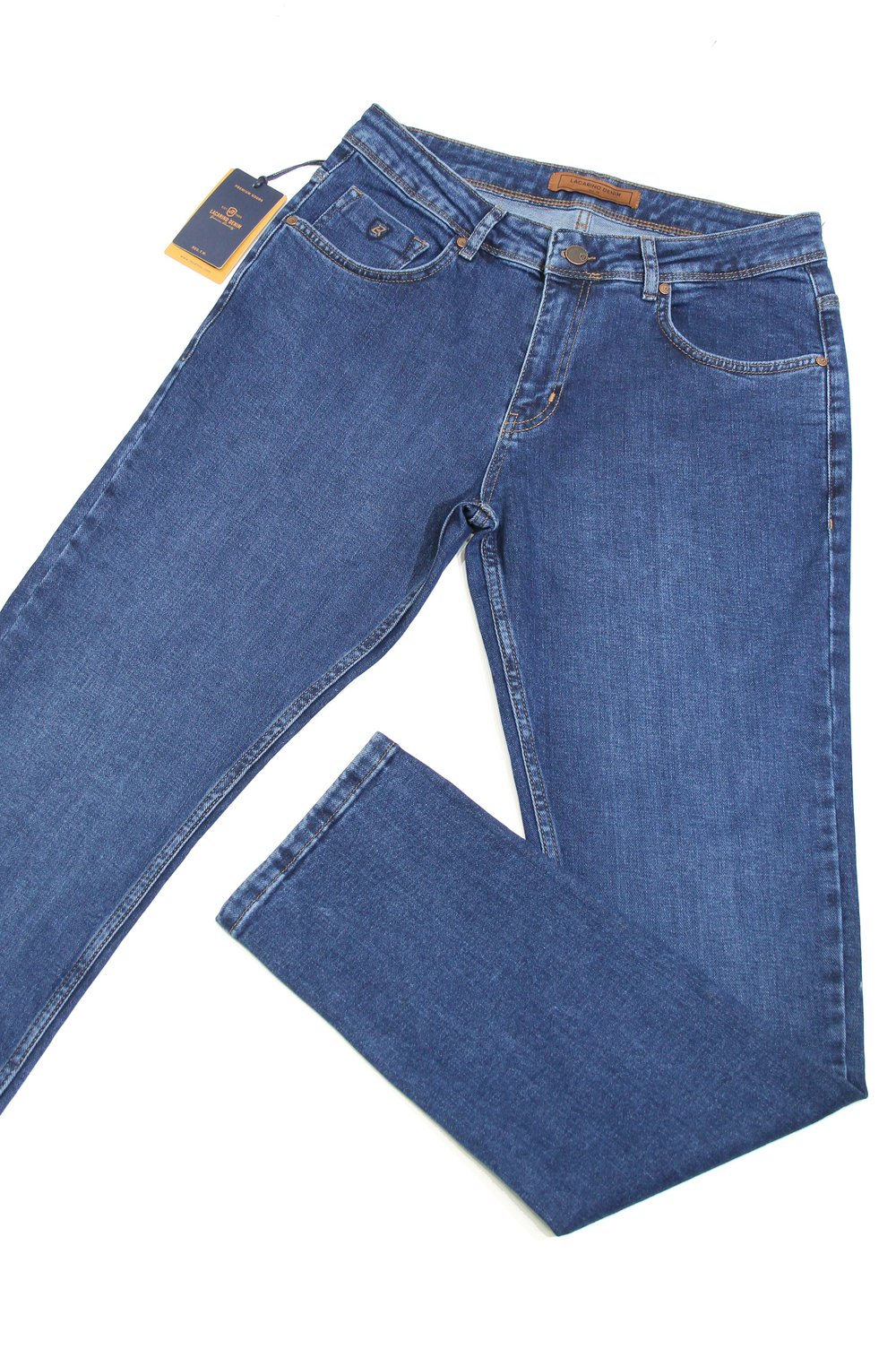 LACARINOYüksek Bel Dar Paça Ocean Blue Erkek Jean Pantolon 