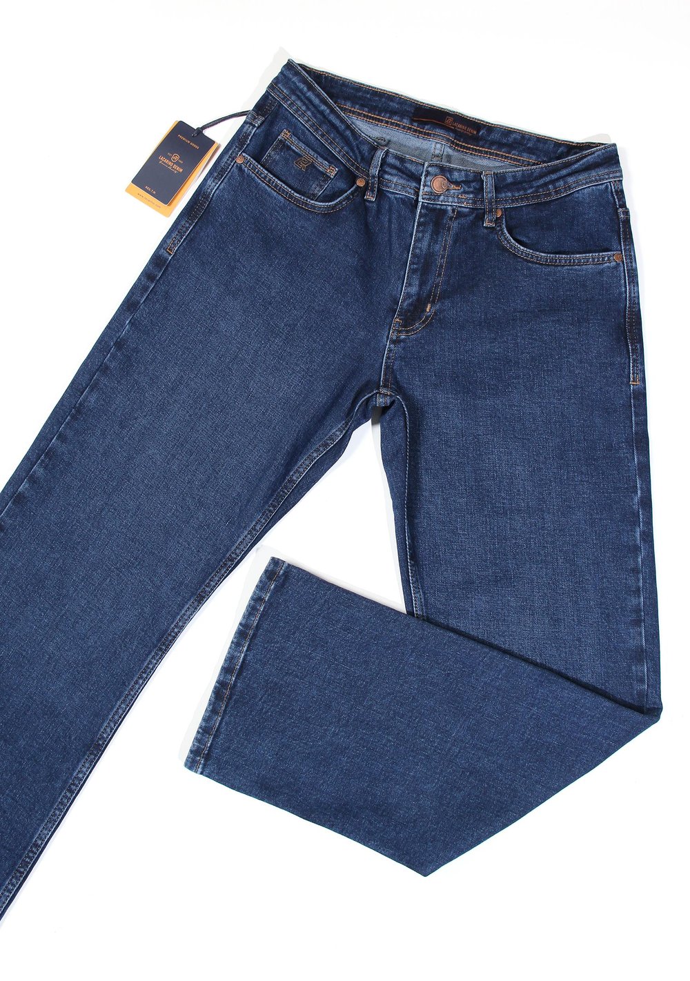 LACARINOYüksek Bel Klasik Kesim Ocean Blue Jean Pantolon