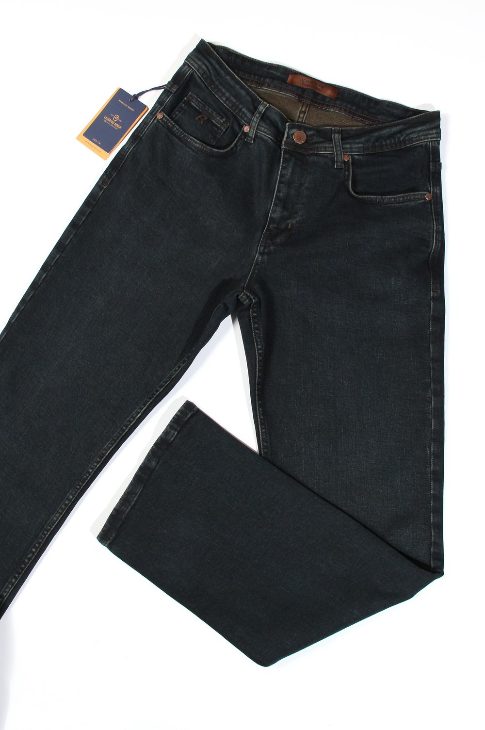 LACARINOYüksek Bel Klasik Kesim Od Kahve Jean Pantolon