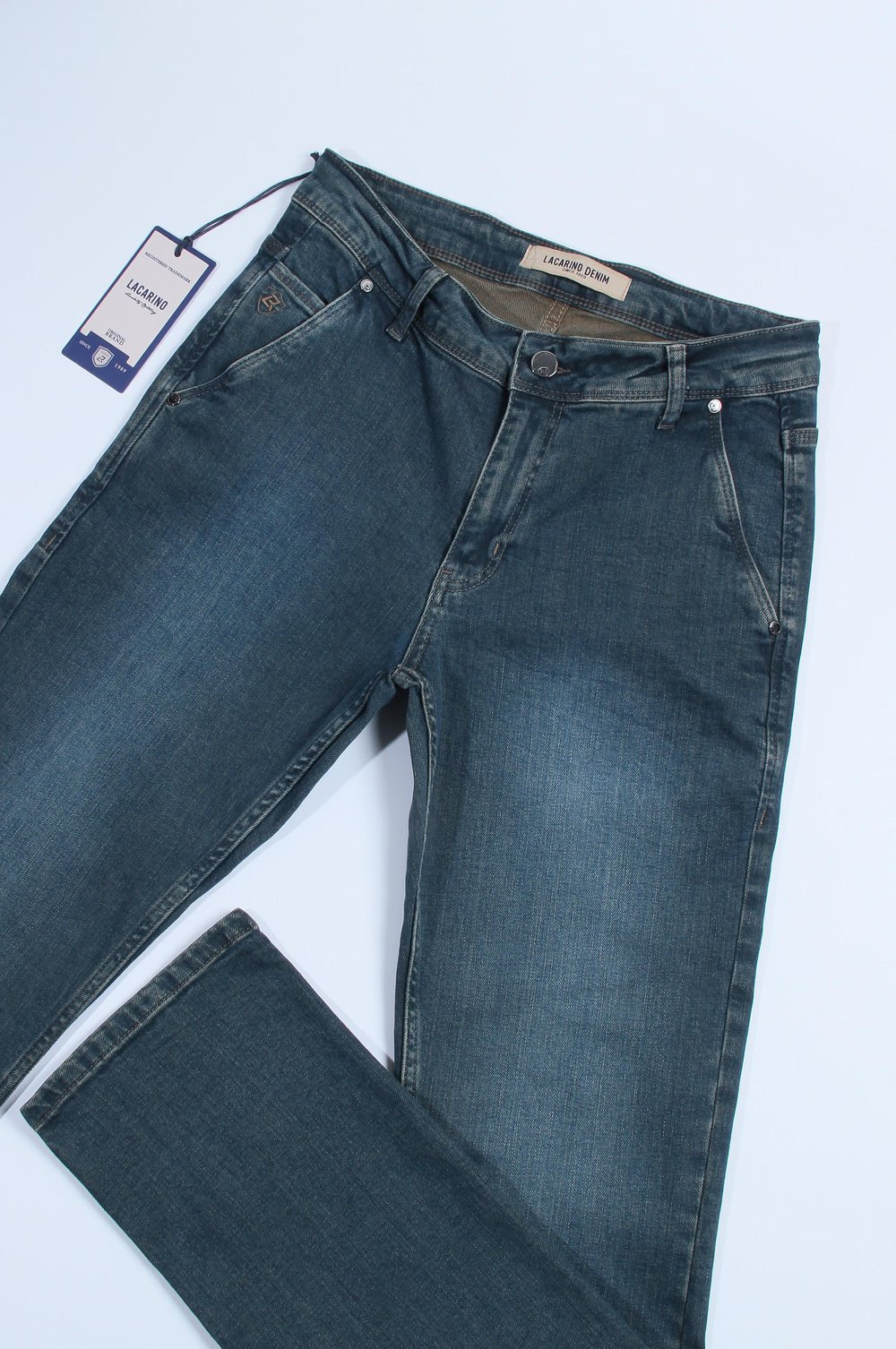 LACARINOYüksek Bel Klasik Kesim Od Green Jean Pantolon