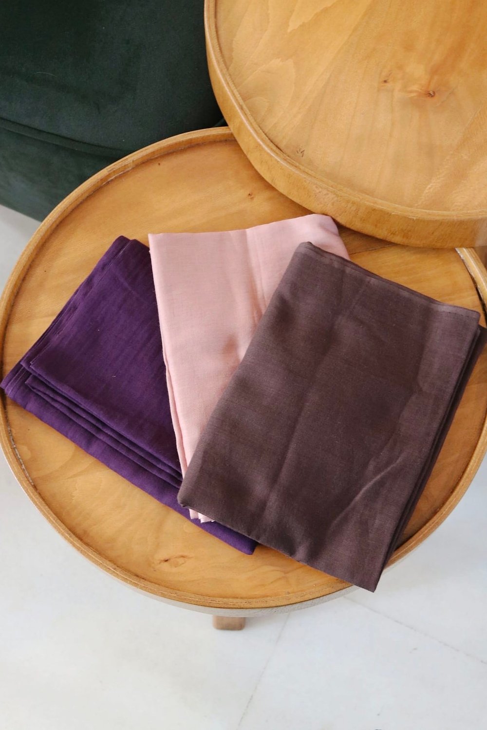 %100 Pamuk Organik Dokuma Şal - Soft Pembe (85*200 cm)