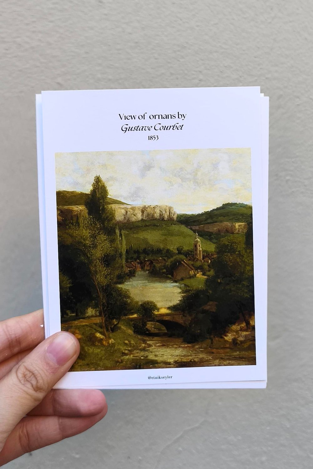 Gustave Courbet Baskılı 11*15 cm 380gr Kuşe Kağıt Hediyelik Kart