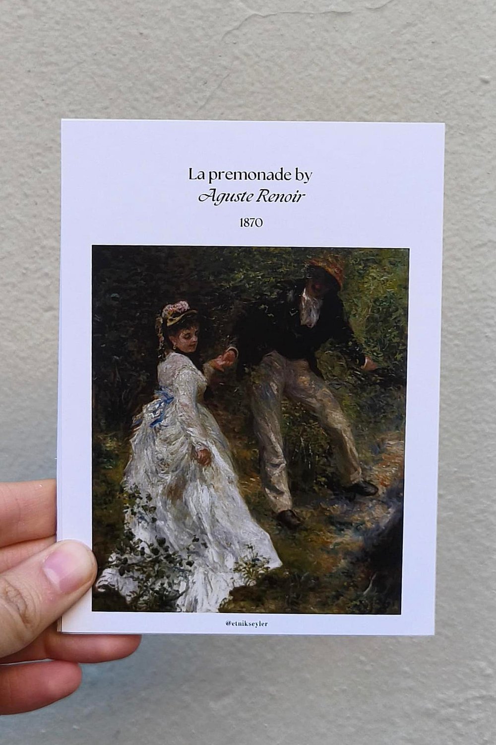 Renoir Baskılı 11*15 cm 380gr Kuşe Kağıt Hediyelik Kart