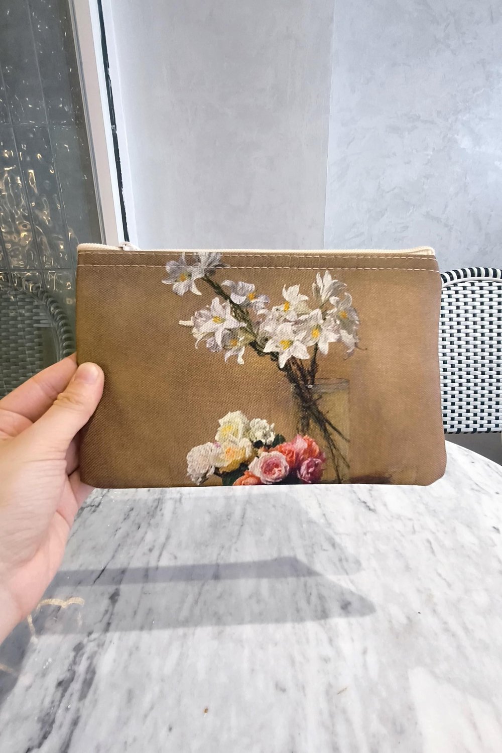 Su Geçirmez Kadın Şık Desenli Fermuarlı Büyük Cüzdan ve Kartlık 20*13 cm