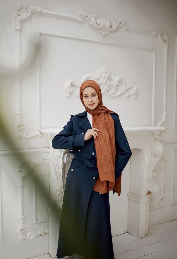Alia Ağaç Kabuğu Desen Şal
