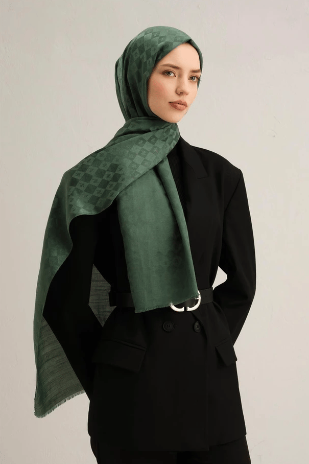 Armine Jakarlı İpek Pamuk Şal 