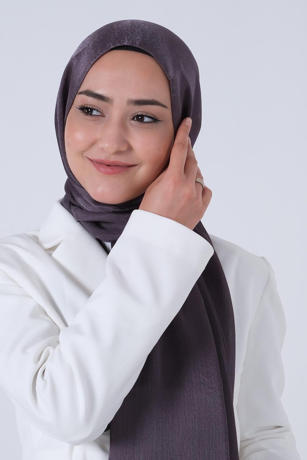 Harem Scarf Janjan Şal Koyu Füme