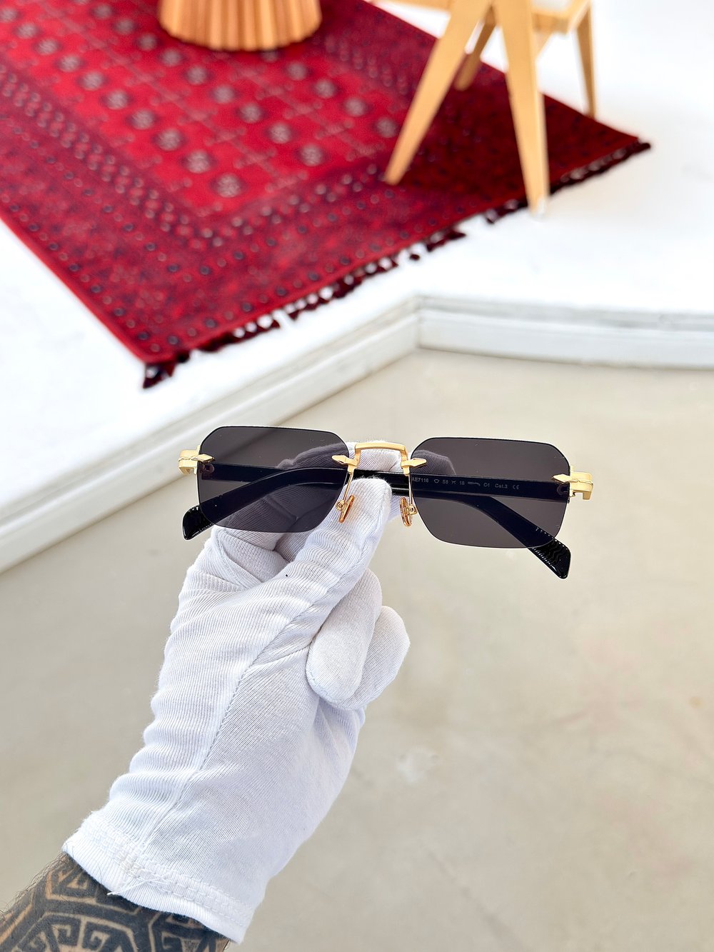 ALVERO - Gold/Siyah UV-400 Korumalı Güneş Gözlüğü