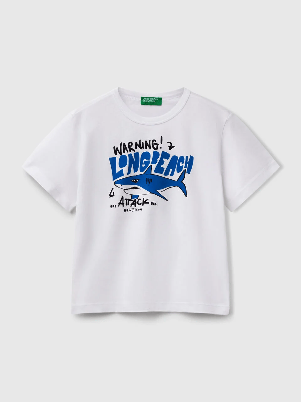 Benetton Erkek Çocuk Baskılı Tshirt 1-6 Yaş Beyaz