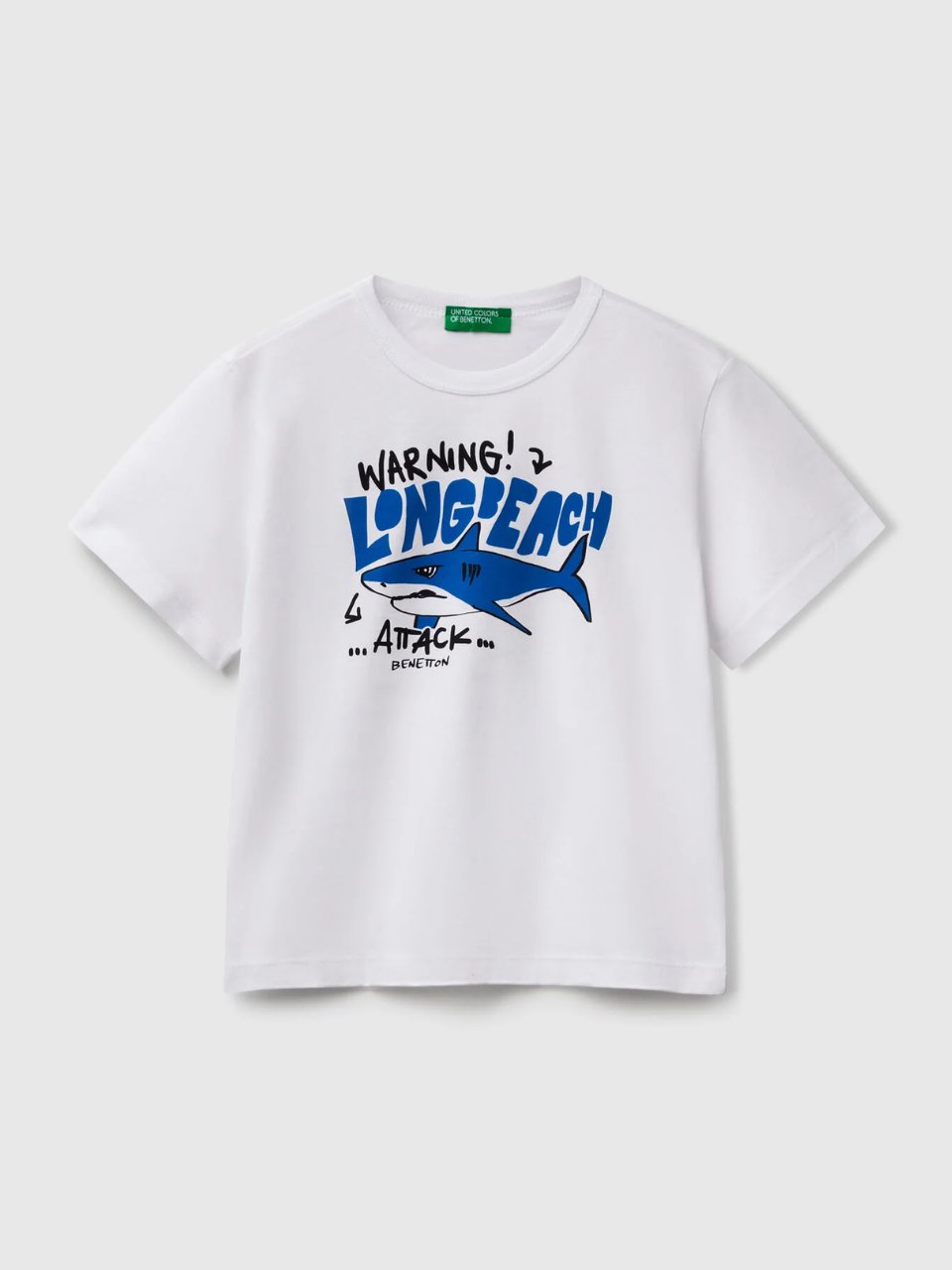 Benetton Erkek Çocuk Baskılı Tshirt 1-6 Yaş Beyaz