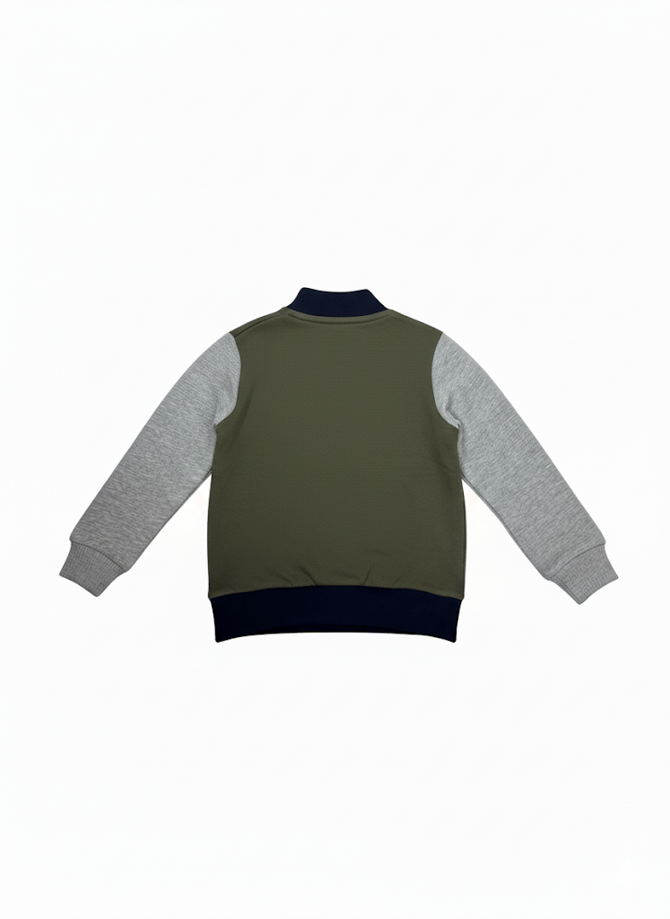 Benetton Erkek Çocuk Fermuarlı Sweatshirt 4-14 Yaş Haki