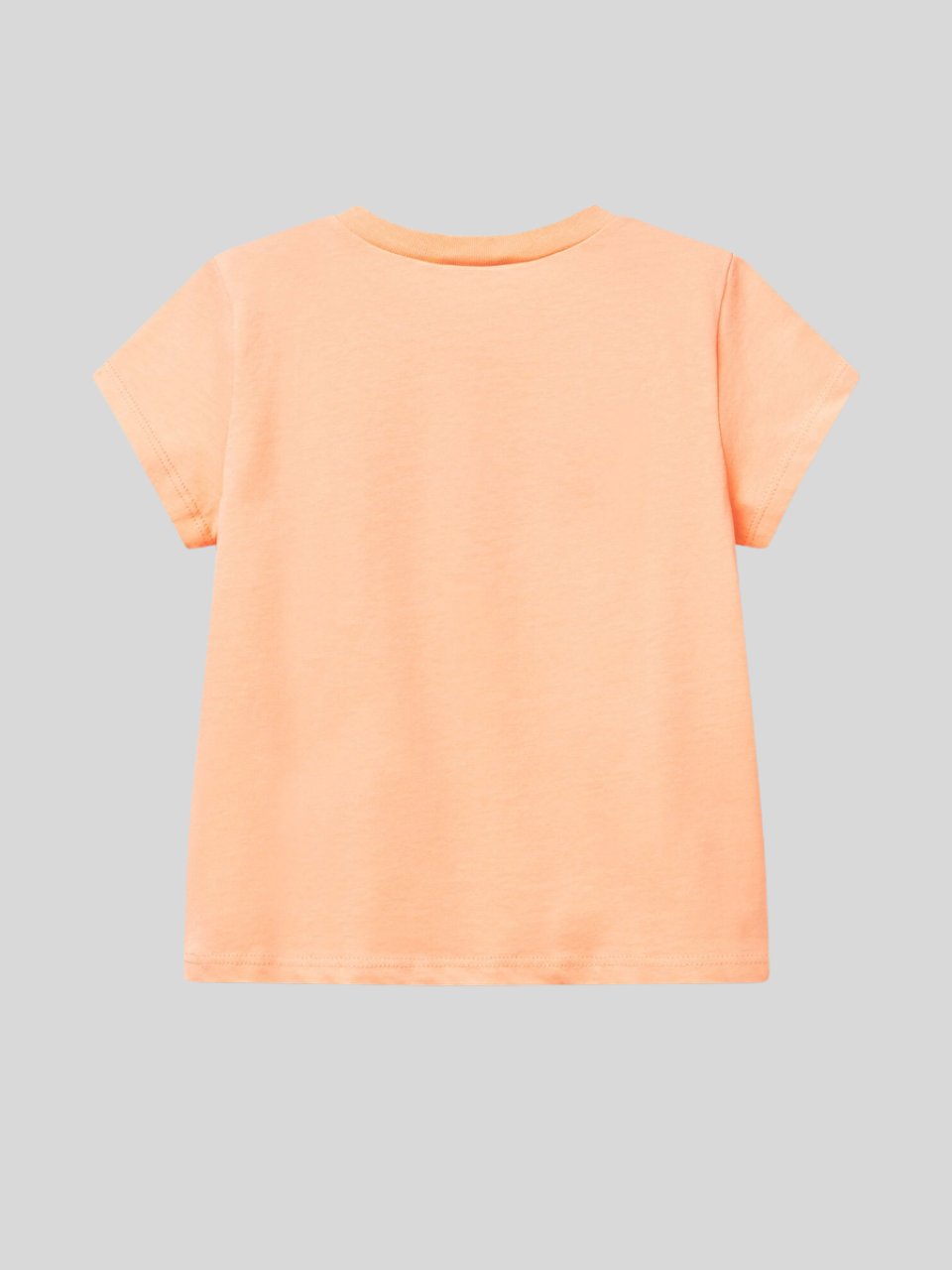 Benetton Kız Çocuk Baskılı Tshirt 1-6 Yaş Somon