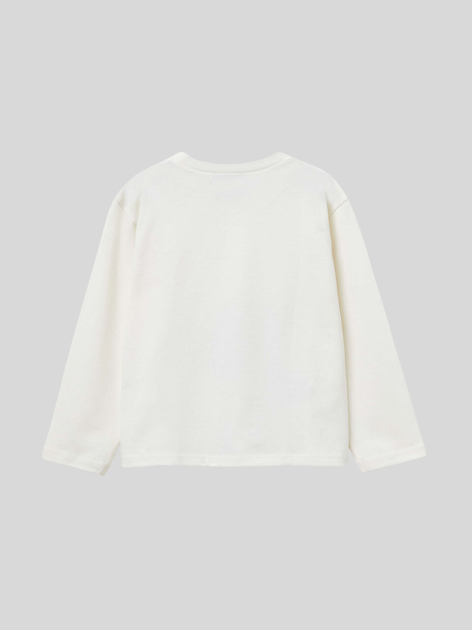 Benetton Kız Çocuk Sittch Sweatshirt 1-6 Yaş Ekru