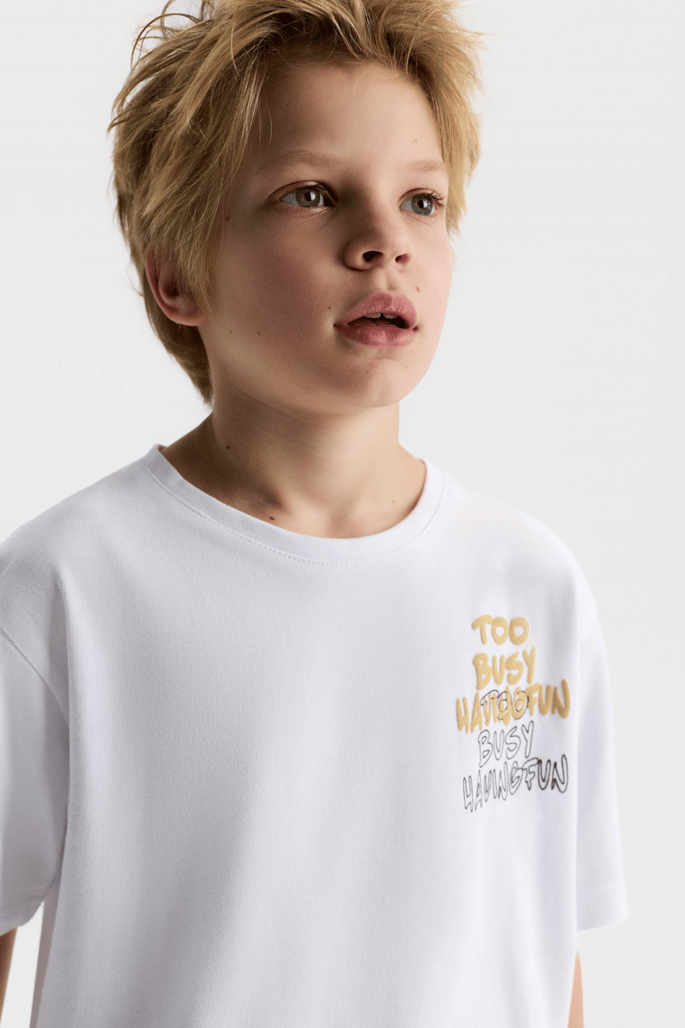 Nk Erkek Çocuk Busy Tshirt 8-14 Yaş Beyaz