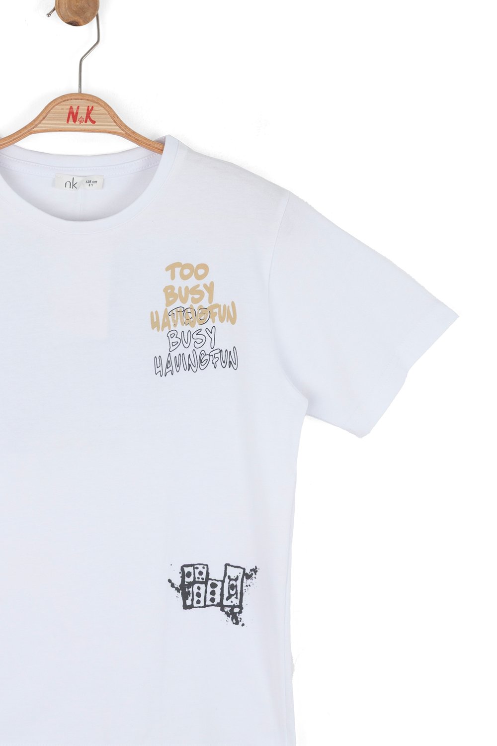 Nk Erkek Çocuk Busy Tshirt 8-14 Yaş Beyaz
