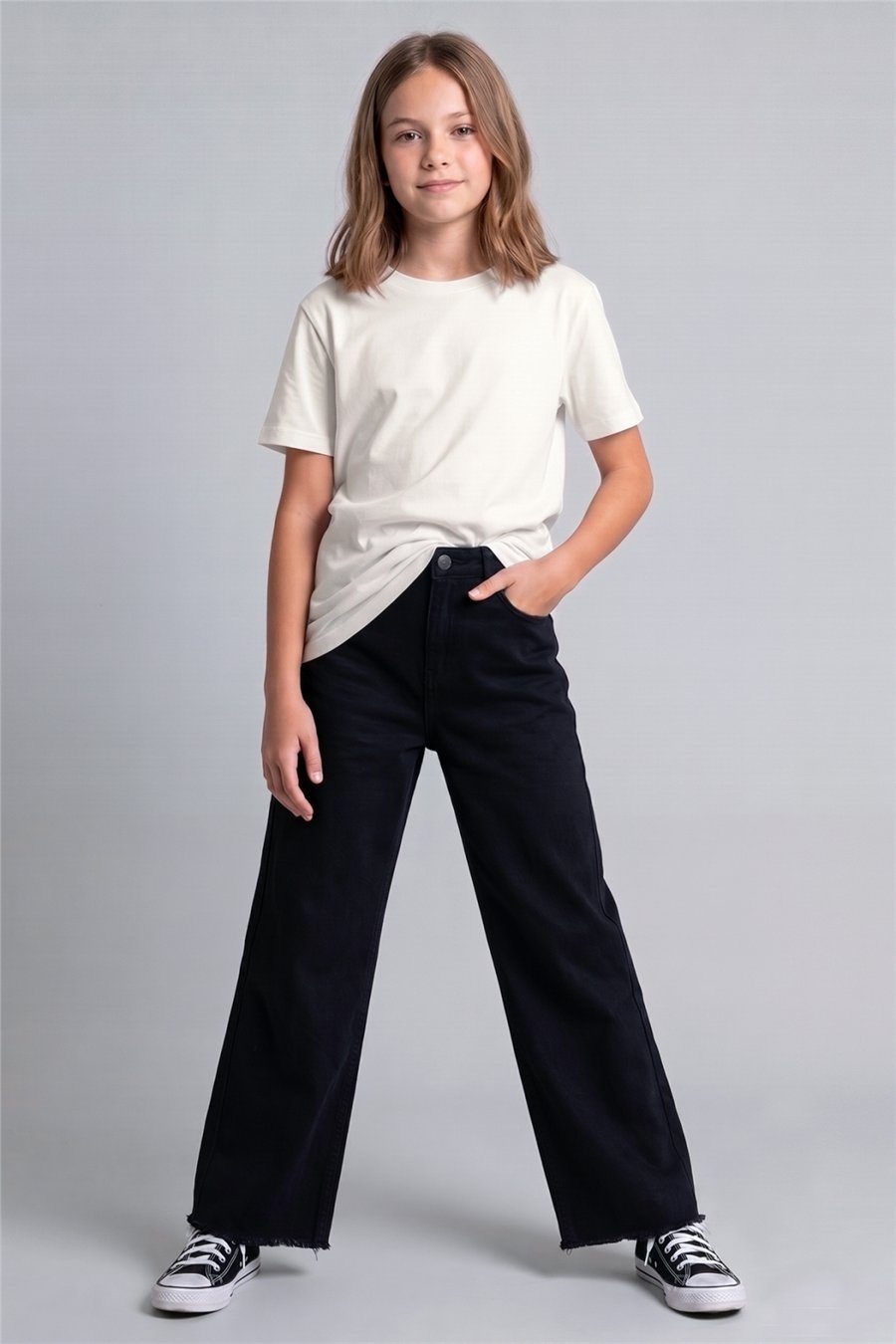 Dmb Çocuk Basic Tshirt 9-14 Yaş Ekru